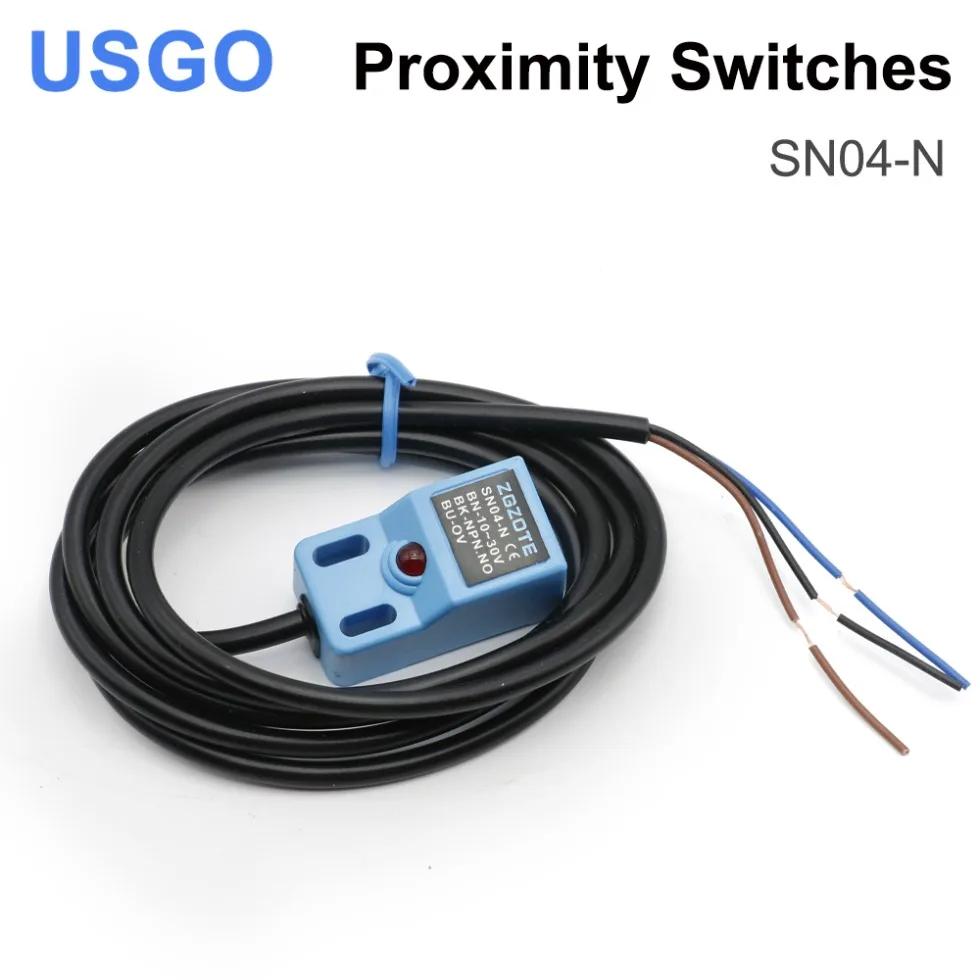 USGO   ġ SN04-N 簢 ݼ    Ÿ 4mm, 10-30 VDC ̾  1.2-1.5m